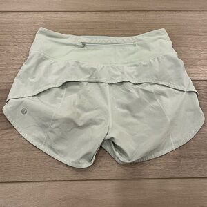 Lululemon Speed Up Brief Lined Running 3.5” Shorts Green LW7AVBT Size 4